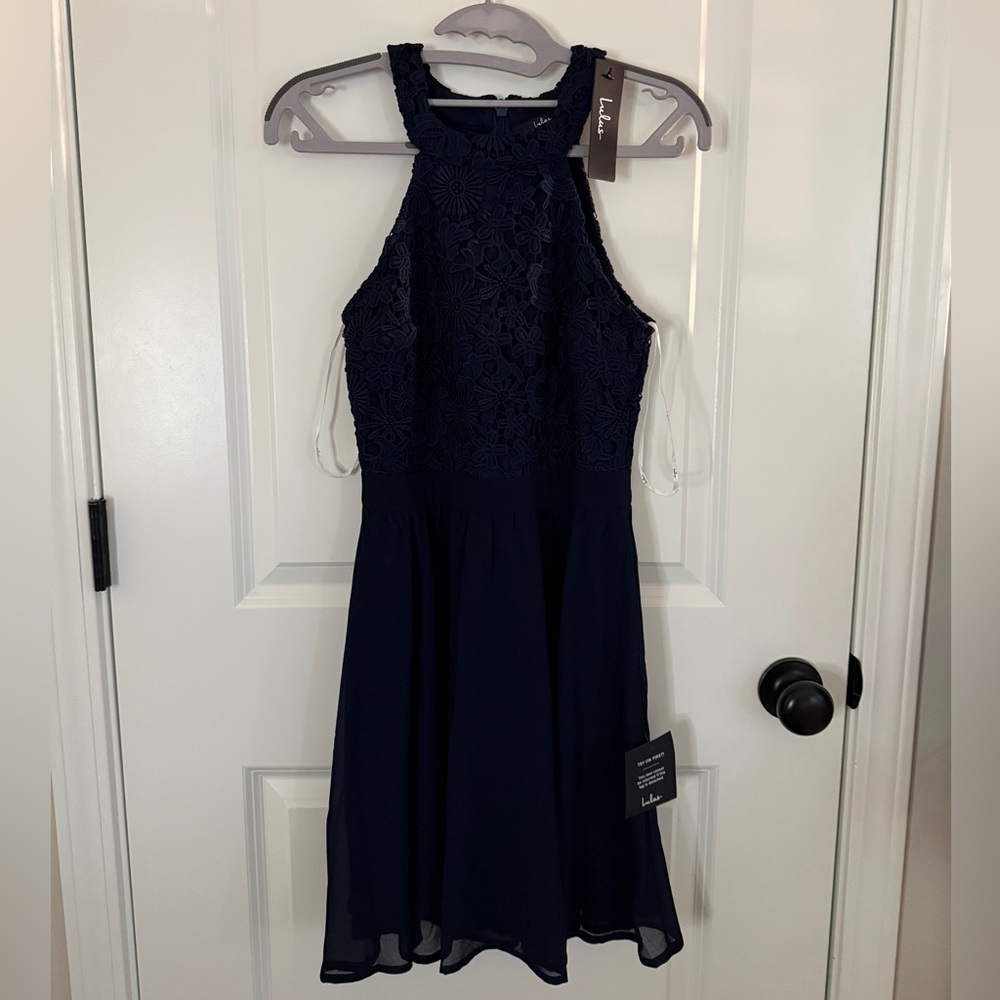 Lulu’s Navy Halter Top Dress